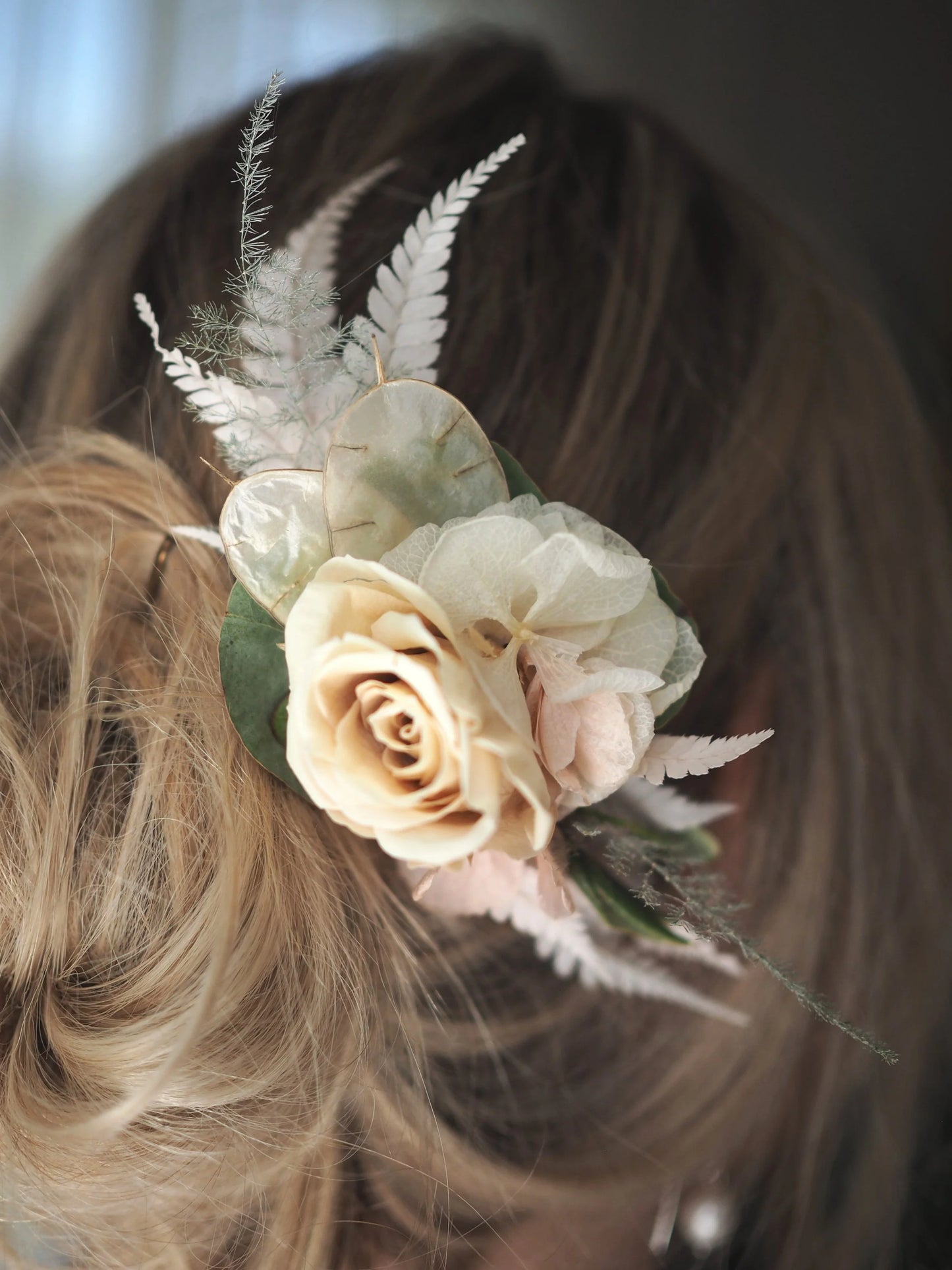 Everlasting Rose Comb - Antique Pink