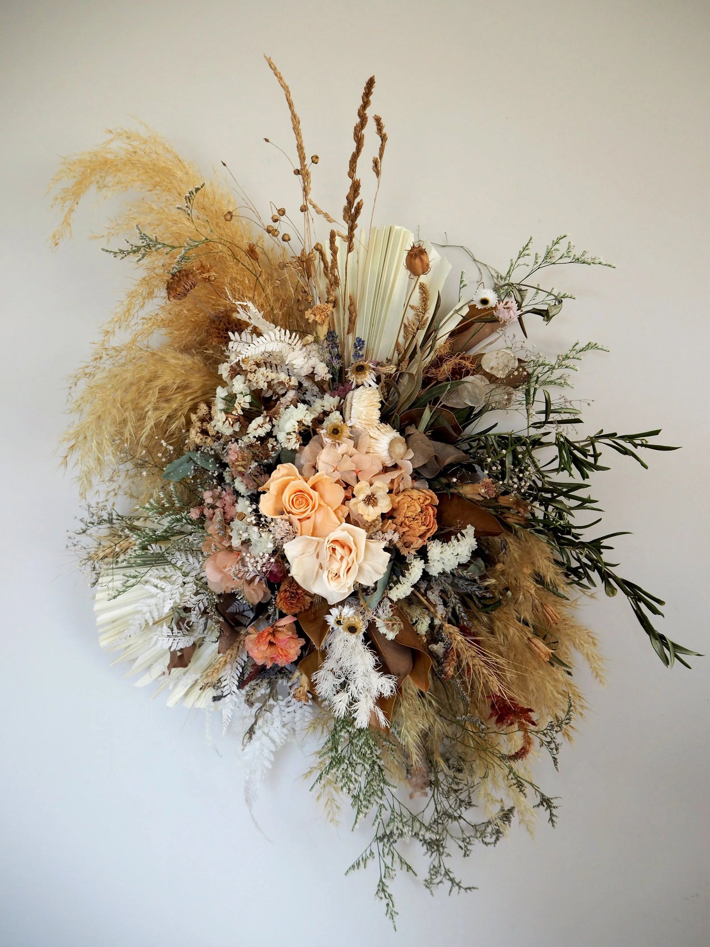 Custom Hanging Floral Arrangement - 55cm long x 45cm wide