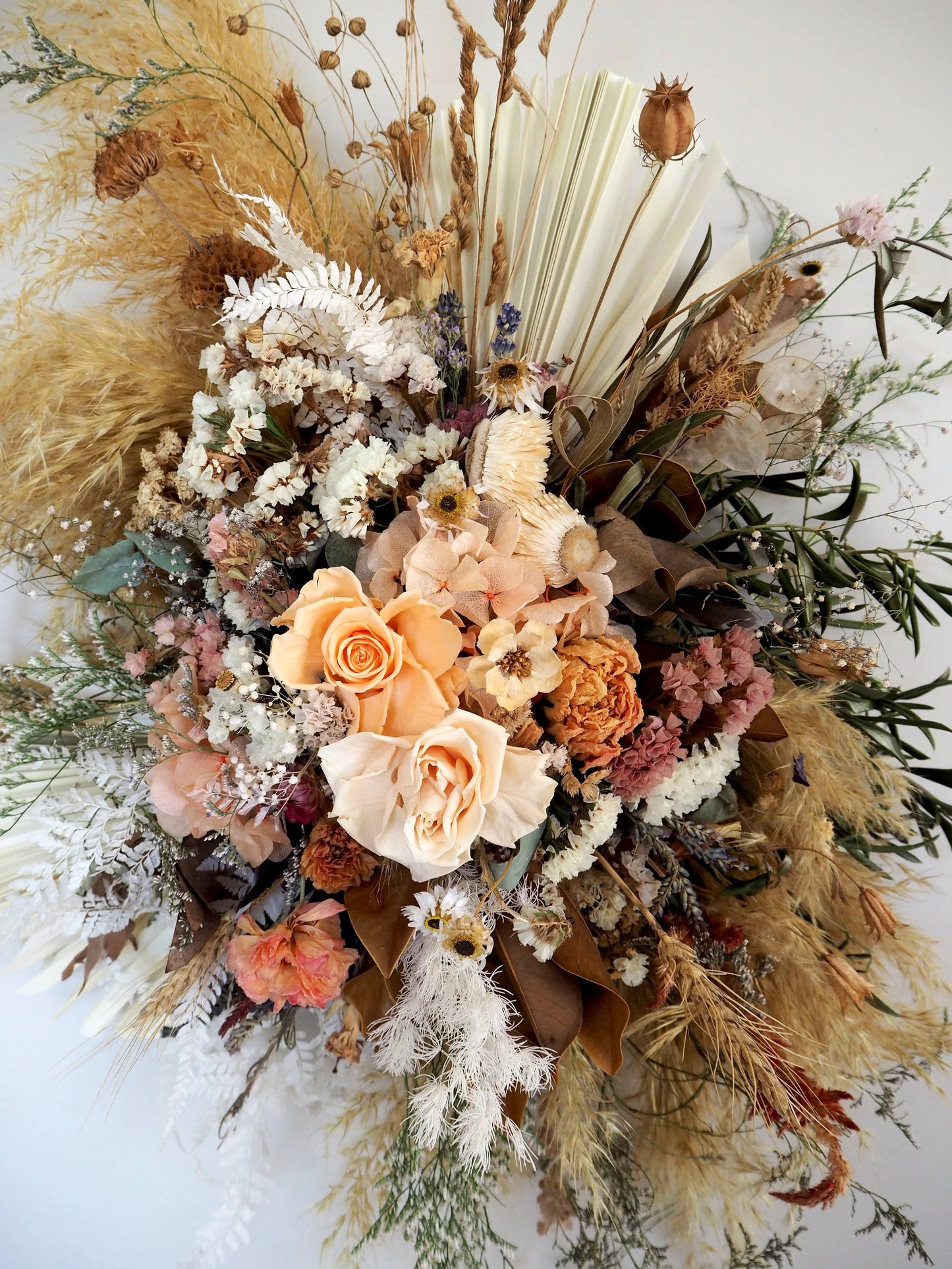 Custom Hanging Floral Arrangement - 55cm long x 45cm wide