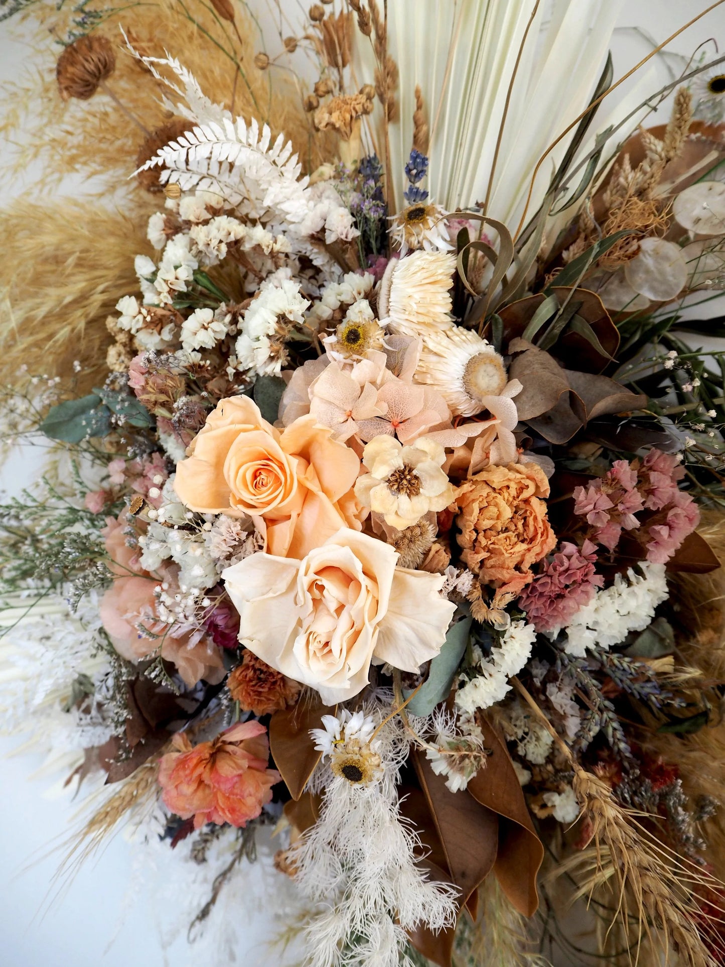 Custom Hanging Floral Arrangement - 55cm long x 45cm wide