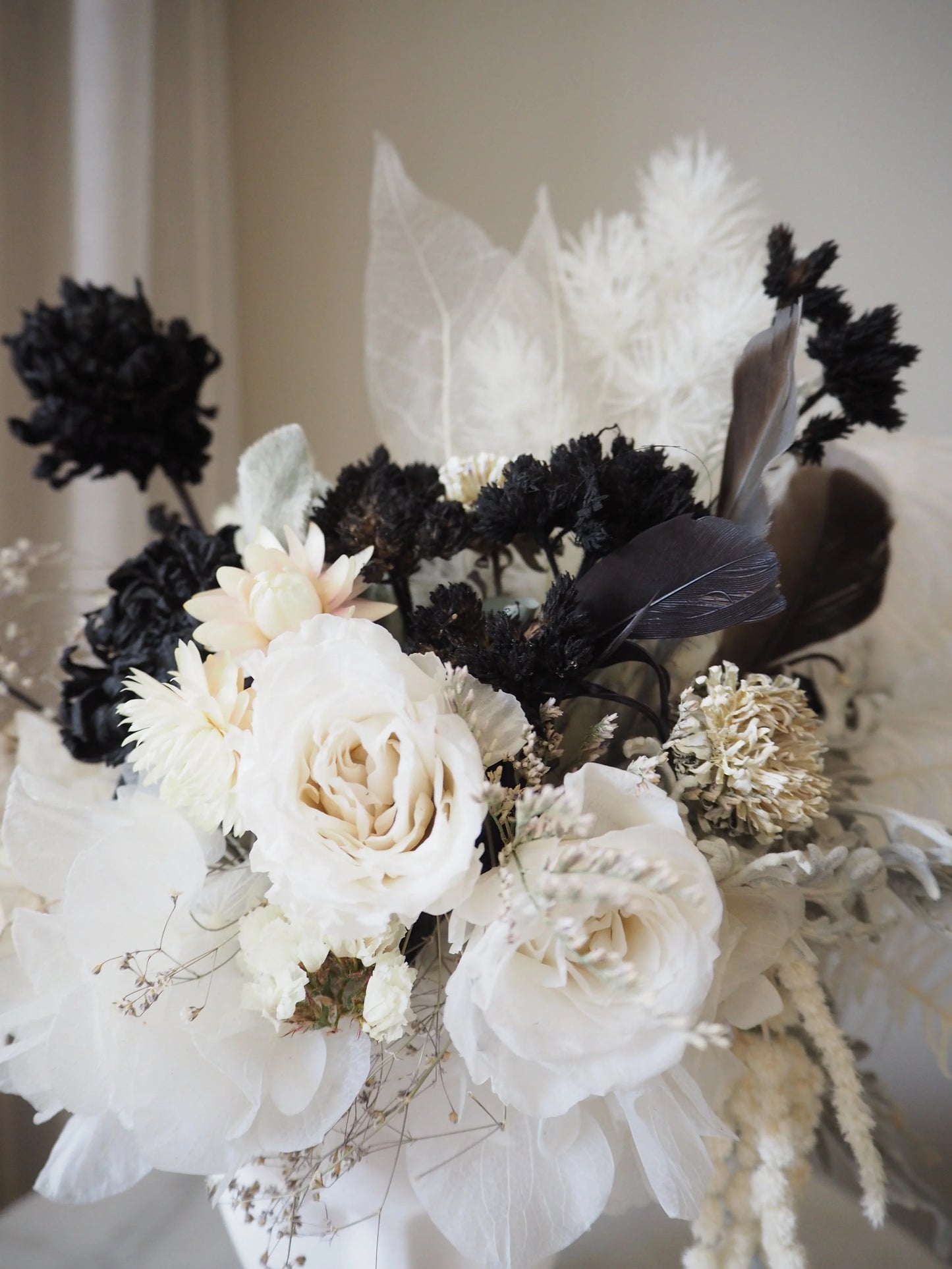 Fair Lady - Dried Florals in Plaster Vessel