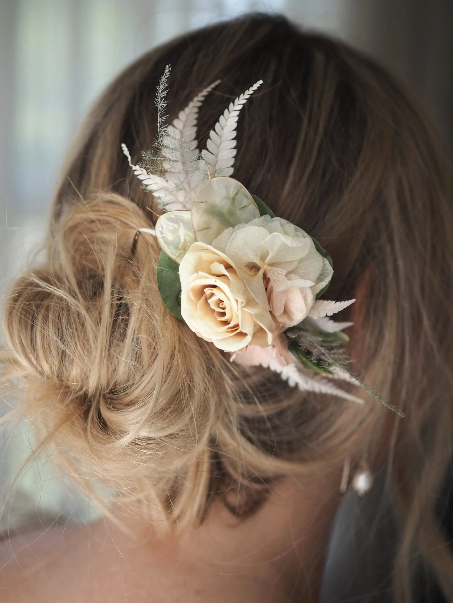 Everlasting Rose Comb - Antique Pink