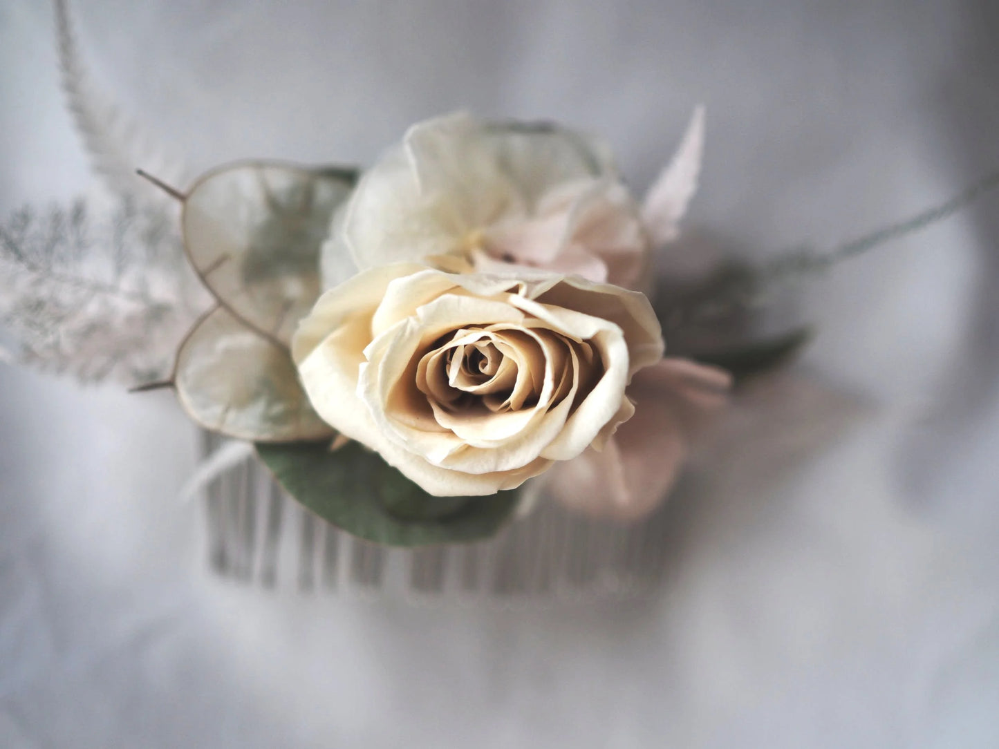 Everlasting Rose Comb - Antique Pink